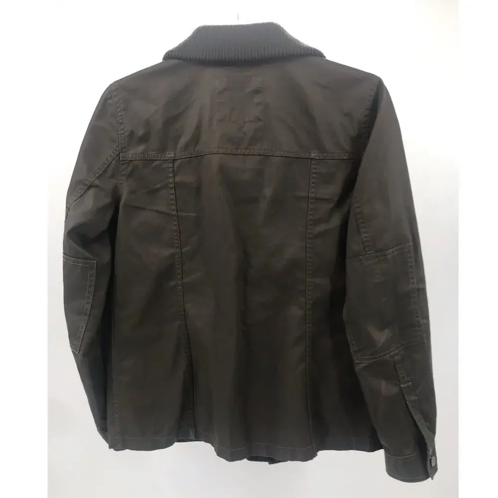 J. Crew Brown Washed & Aged Utility Jacket Womens S